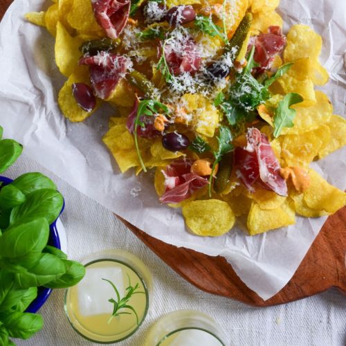 Charcuterie Topped Crisps