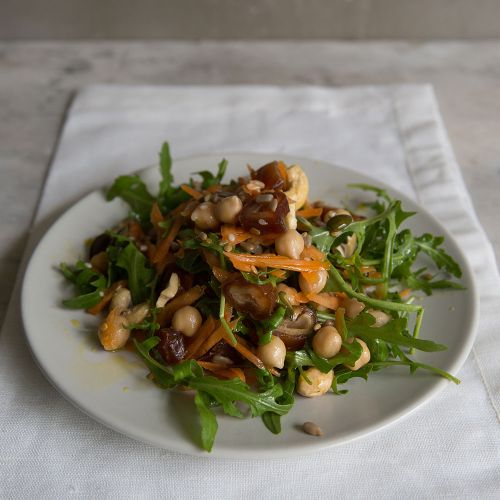 Carrot, Date, Cashew & Chickpea Salad