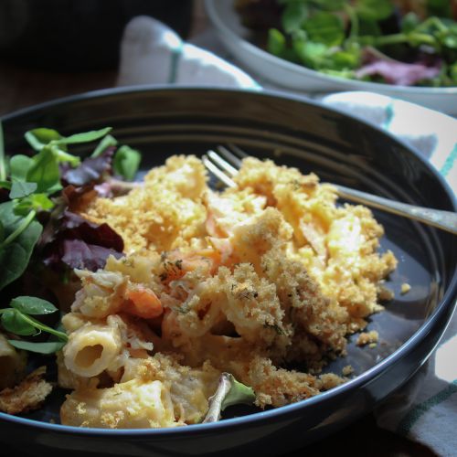 Baked Seafood with Truffle & Tortiglioni