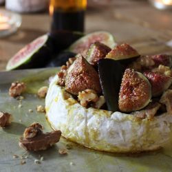 Baked Camembert with walnut & fig
