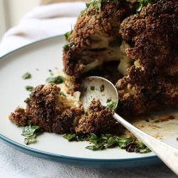 BBQ Peri-Peri Cauliflower with a Lemon & Herb Dressing