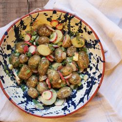 Fresh Summer Potato Salad with Garden Herbs dressed  with Lemon & Dill Mayonnaise