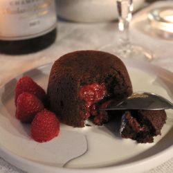 Chocolate & Raspberry Puddings