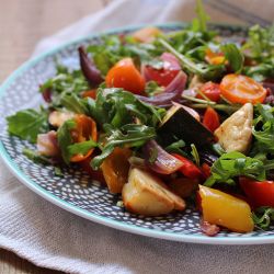 Roasted Vegetable Salad with Halloumi & Smoked Chilli Dressing