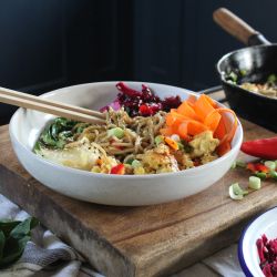 Charlie & Ivy's Crispy Tofu Noodle Bowl