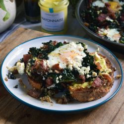 Baked Eggs with Cavolo Nero & Feta