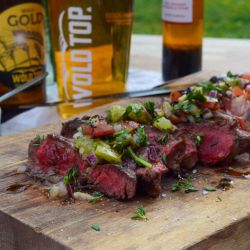 Charlie & Ivy's Flat Iron Steak with Tomato Salsa Recipe