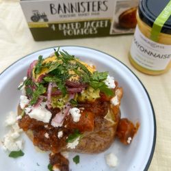Charlie & Ivy's X Bannisters Bean & Chilli Stuffed Jacket Potatoes Recipe