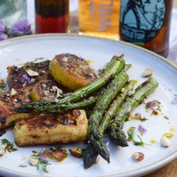 Charlie & Ivy's Halloumi & Asparagus with Rosemary, Thyme & Lemon Recipe