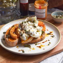 Chilli & Balsamic Spiced Squash with Burrata & Crispy Sage