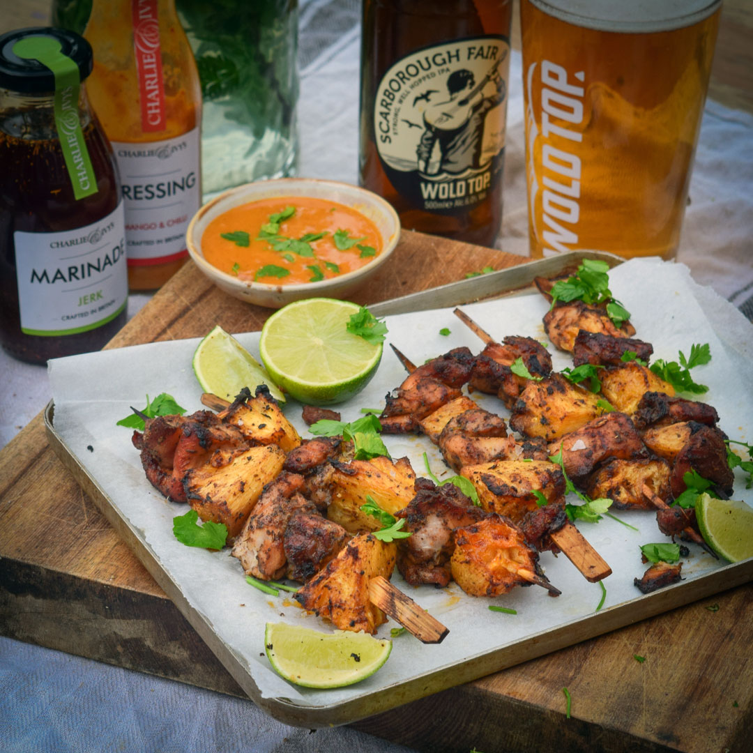 Jerk Chicken & Pineapple Barbecue Skewers