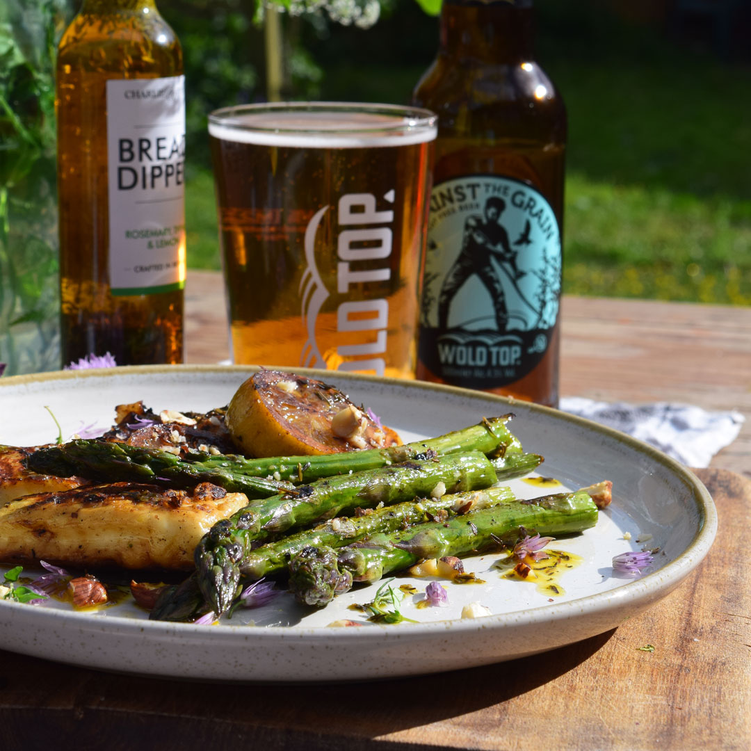 Halloumi & Asparagus with Rosemary, Thyme & Lemon