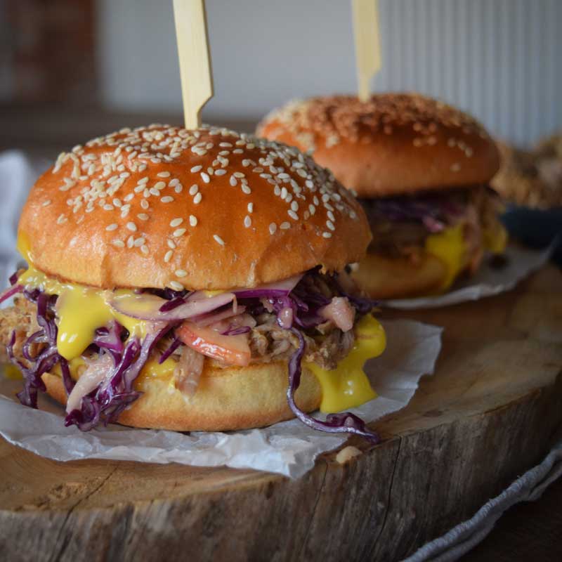 Pulled Pork Buns with Apple & Fennel