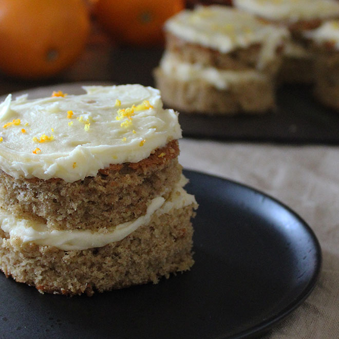 Spiced Orange Sponges with Whisky Buttercream