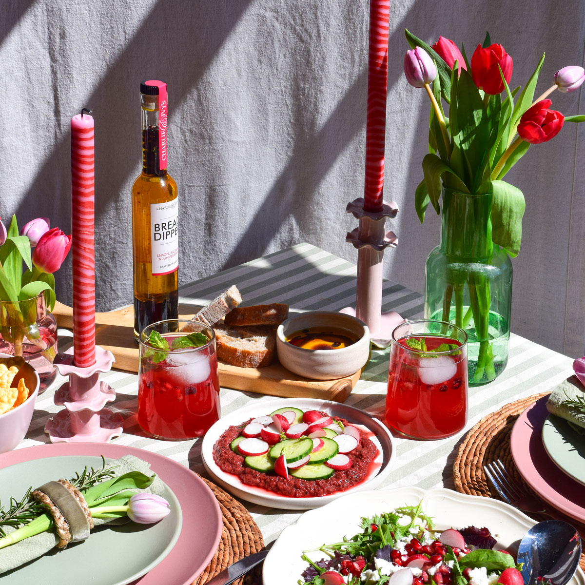 Pink Themed Tablescape