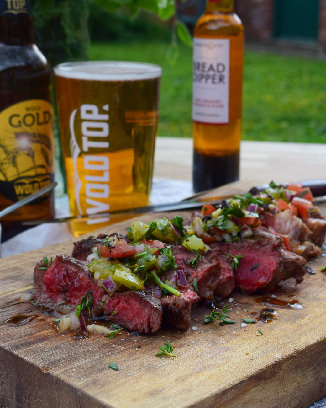 FLAT IRON STEAK WITH TOMATO SALSA