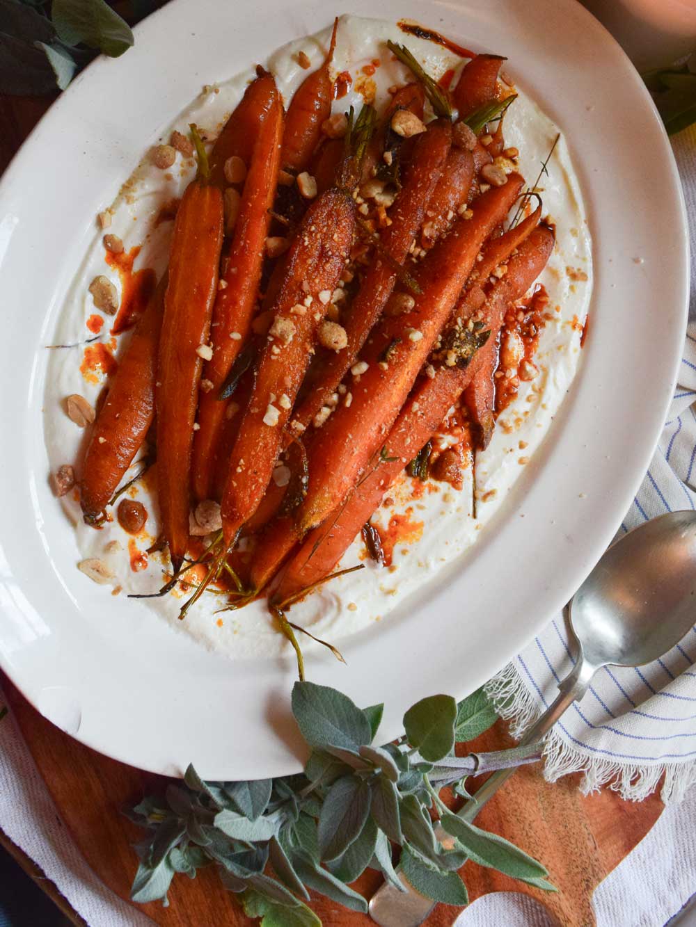 Roasted carrots on Whipped Feta