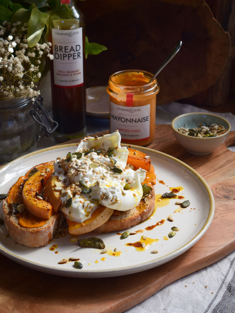 CHILLI & BALSAMIC SPICED SQUASH WITH BURRATA & CRISPY SAGE