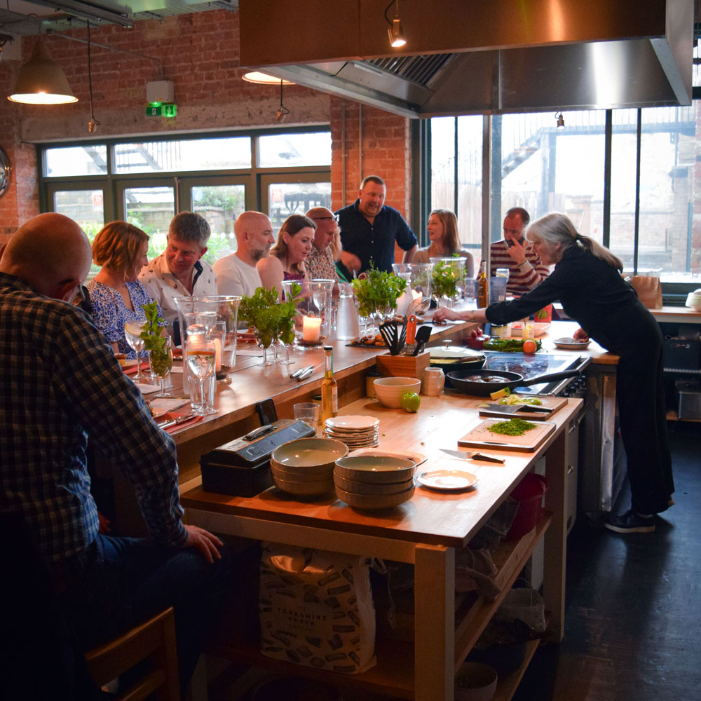May Supper Club Guests at the chefs table for our May Supper Club with Justin Staal