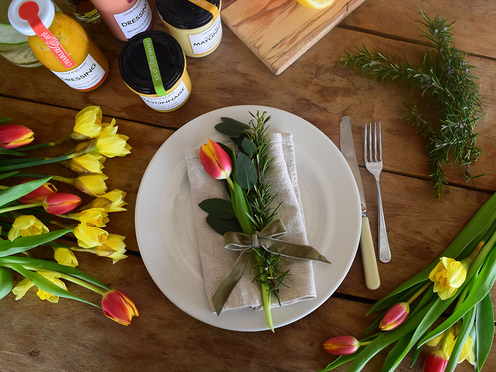 Spring place setting